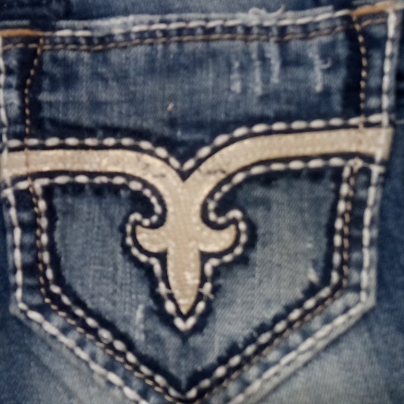 Rock Revival Women's 26 Bootcut Blair Embellished Distressed NWOT DEFECT - Picture 5 of 12